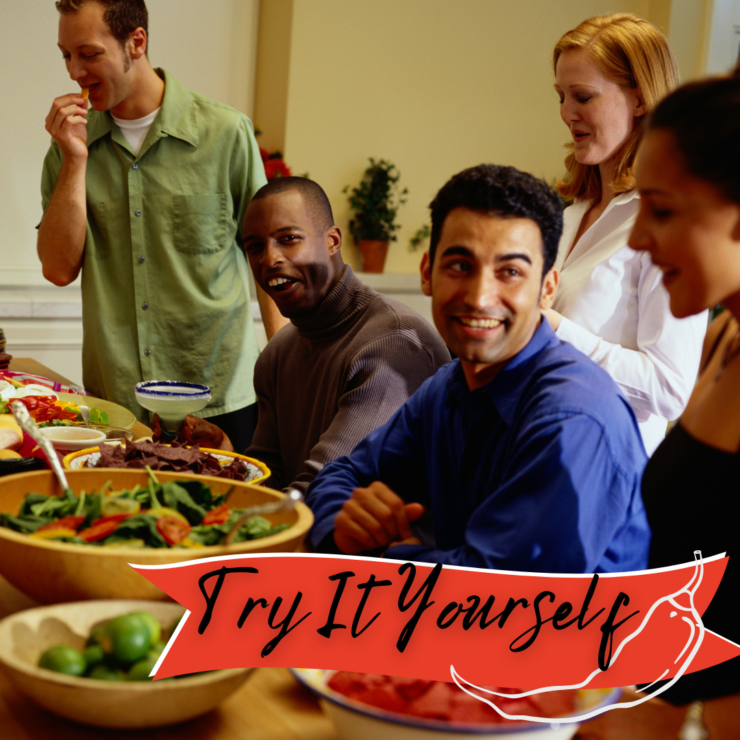 people eating together